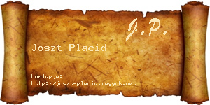 Joszt Placid névjegykártya